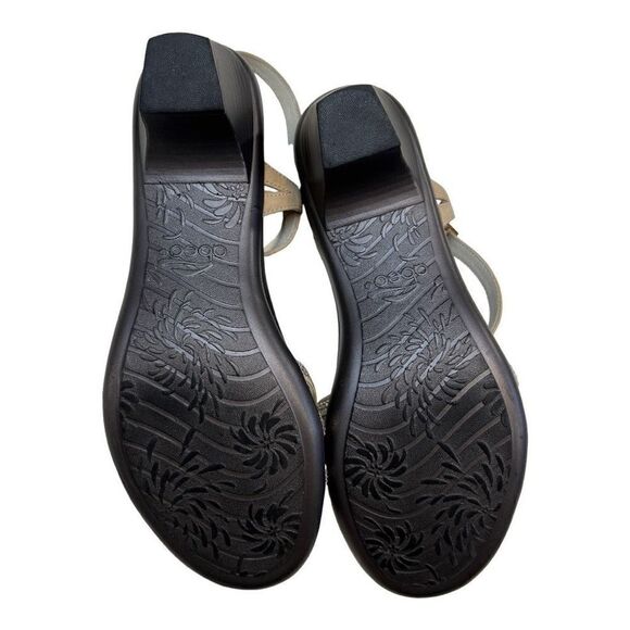 Abeo b.i.o.system Heel Sandals Womens 9 Tan Beige Glitz Grace Metatarsal Support - Picture 7 of 10